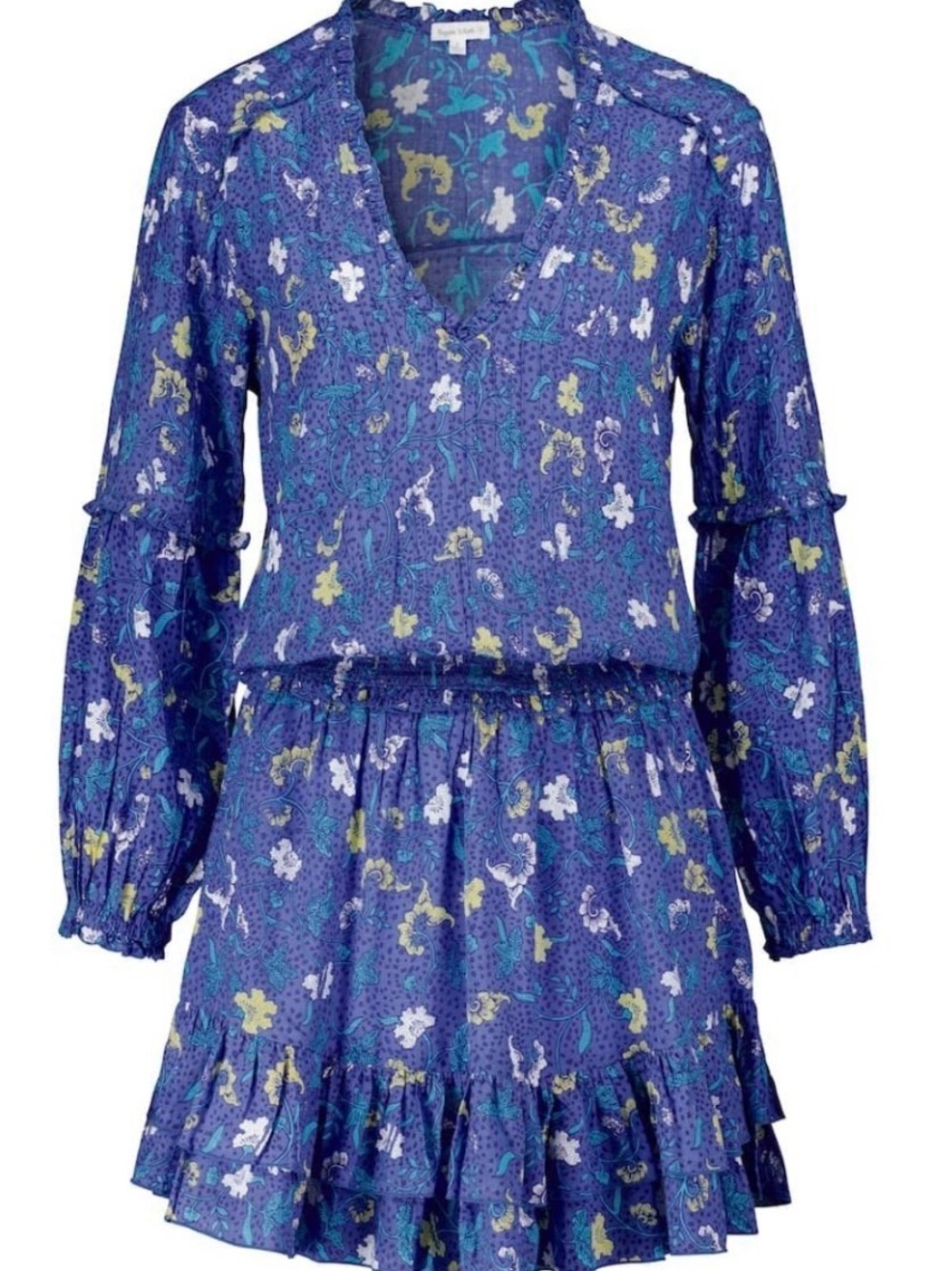 Poupette St Barth Blue Floral Mini Dress